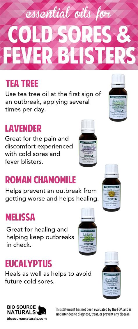 Essential Oils Can Help Soothe The Symptoms Of Cold Sores And Fever Blisters As Well As S