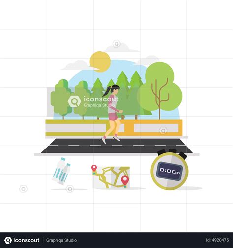 Marathon Animated Illustration Download In Json Lottie Or Mp4 Format