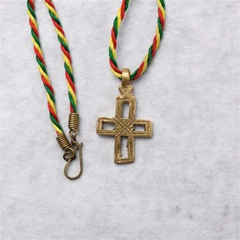 Ethiopian Cross Necklace Coptic Cross Pendant Orthod Gem