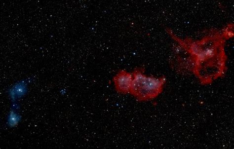 Wallpaper Stars Nebula Ic 1805 The Heart Nebula Constellation Of Cassiopeia Ngc 896