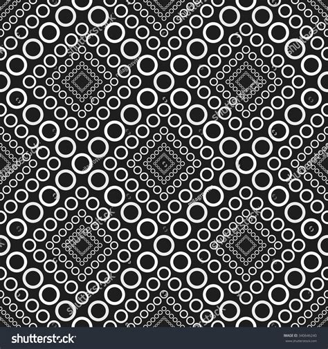 Seamless Circle Ring Pattern Abstract Black Stock Vector Royalty Free