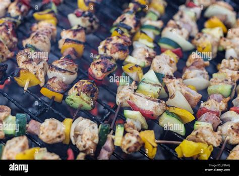 Grill barbecue party in garden Stock Photo - Alamy