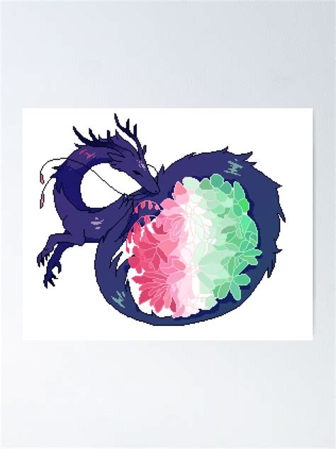 Abrosexual Flag Lgbt Pride Dragon Poster By Oceanicscribble Redbubble