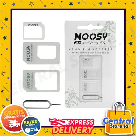 Noosy Nano Sim In Micro Sim Card Adapter With Pin Colokan Sim Card