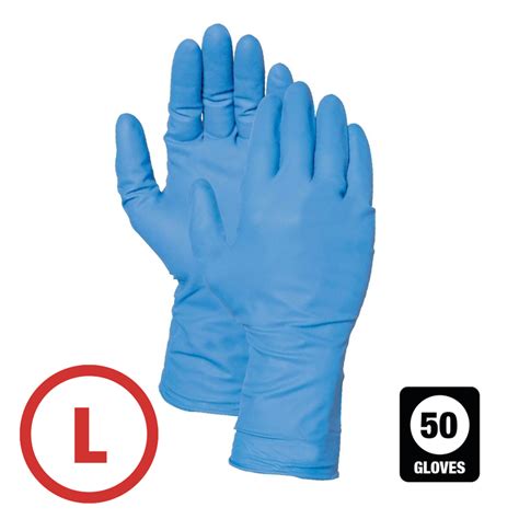 12 Large Powder Free Blue Nitrile Glove 8 Mil 50 Per Box Kl Jack