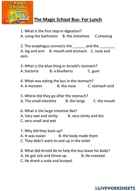 Free Magic School Bus Worksheet Download Free Magic School Bus