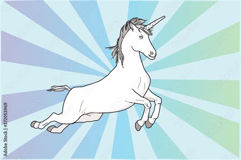 Ilustración De Un Unicornio Animal Mitológico Stock Illustration