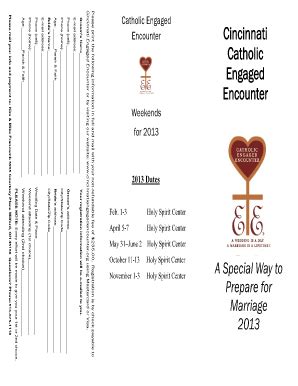 Fillable Online Catholiccincinnati Cincinnati Catholic Engaged