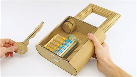 How to Make a Working Lock from Cardboard and Hot Glue