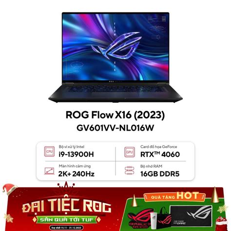 Laptop Gaming Rog Flow X Gv Vv Nl W Asus Store