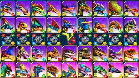 All Supersaurus Hybrids Max Lv 40 Tournament Jurassic World The Game Youtube