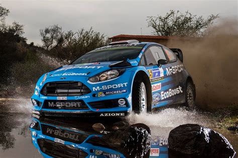 Mads Ostberg Driving M Sport Ford Fiesta RS WRC During Rally Mexico