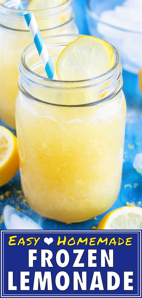 Homemade Frozen Lemonade (3-Ingredients!) - Evolving Table