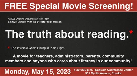 Free Special Movie Screening Of The Truth About Reading My Hcoe