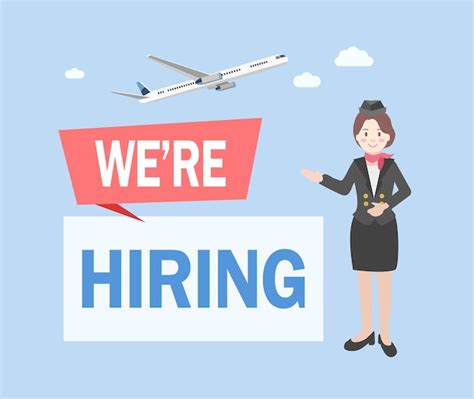 Premium Vector We Are Hiring Flight Attendants Cabin Crew