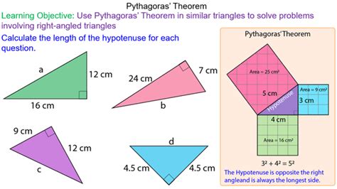 Calculating the Hypotenuse in a right-angled triangle - Mr-Mathematics.com