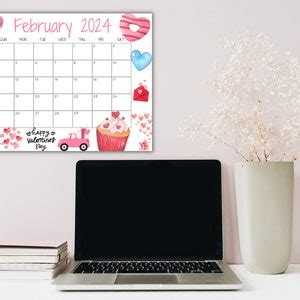 Editable Fillable February Calendar Printable Wall Calendar