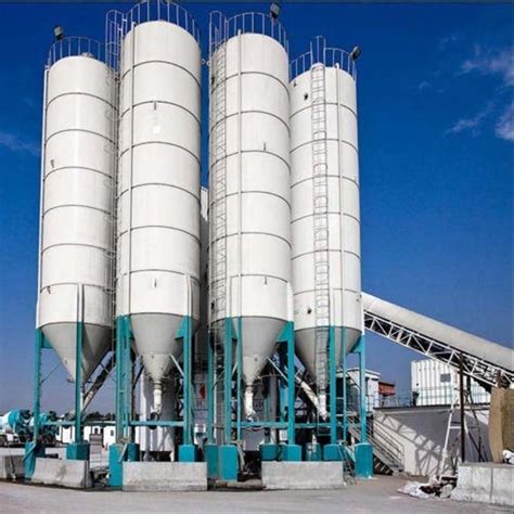 Conical Bottom Fly Ash Mild Steel Silo Storage Capacity Ton