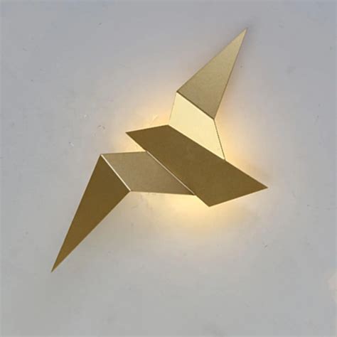 Applique Murale Led En Forme Doiseau Volant Effet Origami • Luminaires