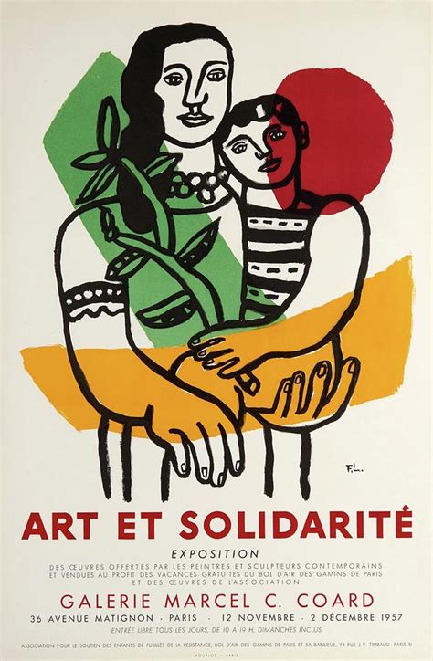 La Mere Et Lenfant Art Et Solidarite Fernand Leger 1957 Painting