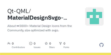 Github Qt Qmlmaterialdesignsvgo Icons About 5600 Material Design
