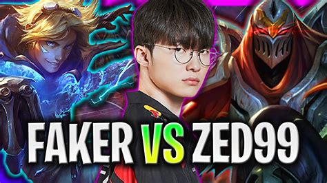 Faker Ezreal Vs Best Zed Korea Zed99 T1 Faker Plays Ezreal Mid Vs