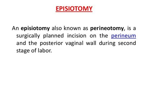 Episiotomy