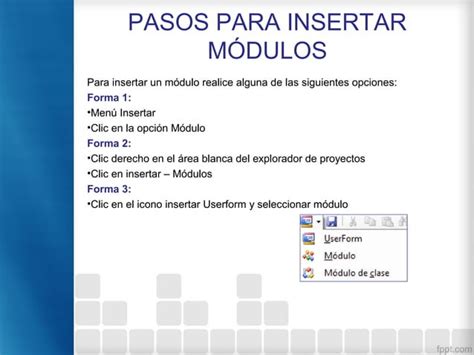 Modulos Y Funciones En Vba Ppt