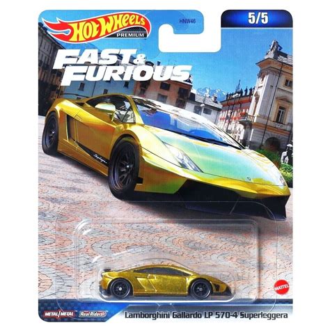 Hot Wheels Premium Fast Furious 5 5 Gold Lamborghini Gallardo