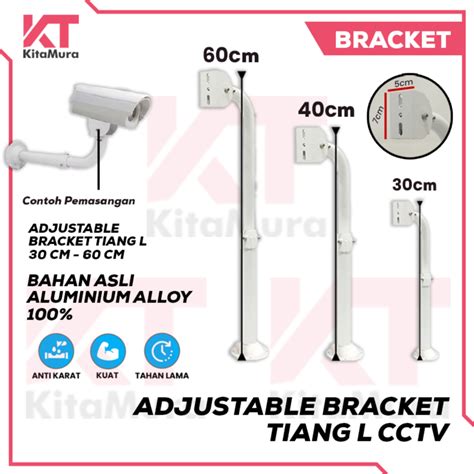 Adjustable Cctv L Pole Bracket Length Cm Cm Shopee Malaysia