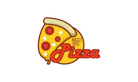 Pizza Cafe Logo Emblem For Fast Food Restaurant Vector Art At