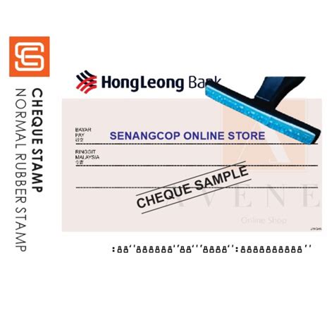 cheque stamp normal rubber stamp shopee malaysia