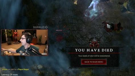 Shroud ระทม ตว Diablo 4 เลเวล 100 Hardcore ตายแบบสดเซง ONE Esports