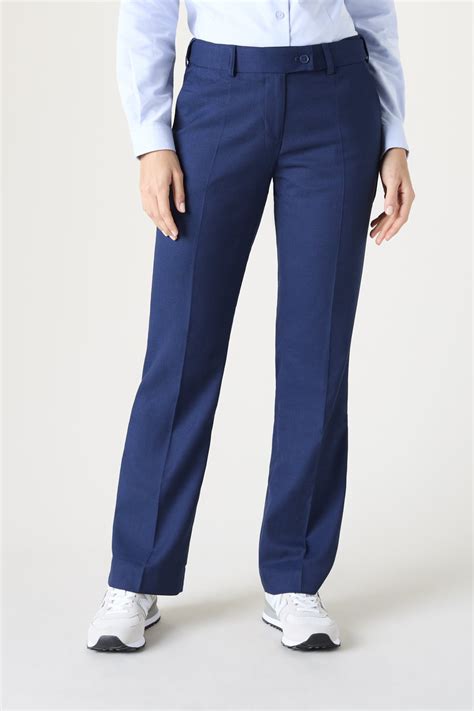 Contemporary Womens Straight Leg Trouser Tall Length Blue Sj