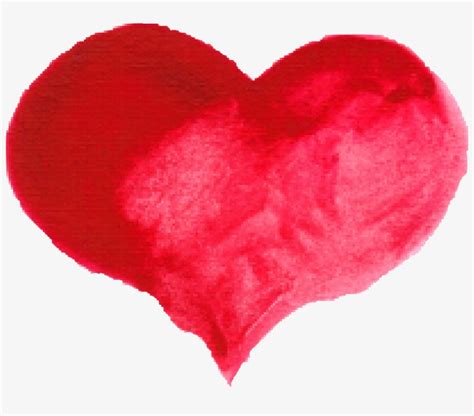 10 Red Watercolor Heart - Watercolor Heart Clipart Png Transparent PNG ...