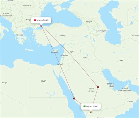 All Flight Routes From Nejran To Istanbul Eam To Ist Flight Routes