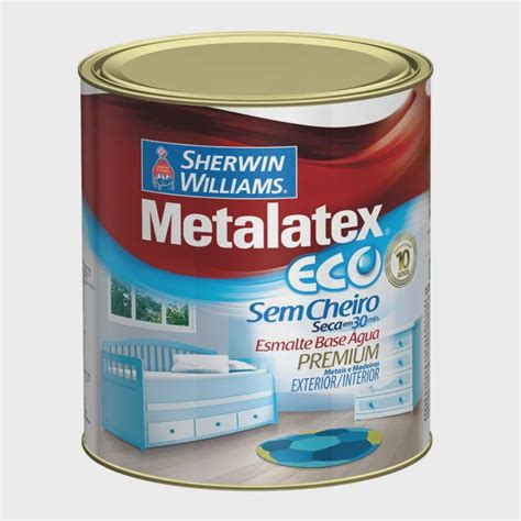 Tinta Esmalte Sherwin Williams Metalatex Eco Ml Branco Acetinado No