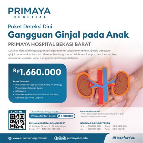 Paket Deteksi Dini Gangguan Ginjal Pada Anak Primaya Hospital Bekasi