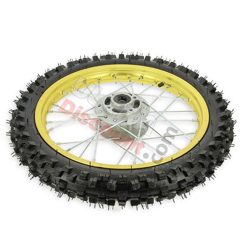 14 Front Wheel For DIRT BIKE AGB27 10mm Tread Lug Gold Wheels