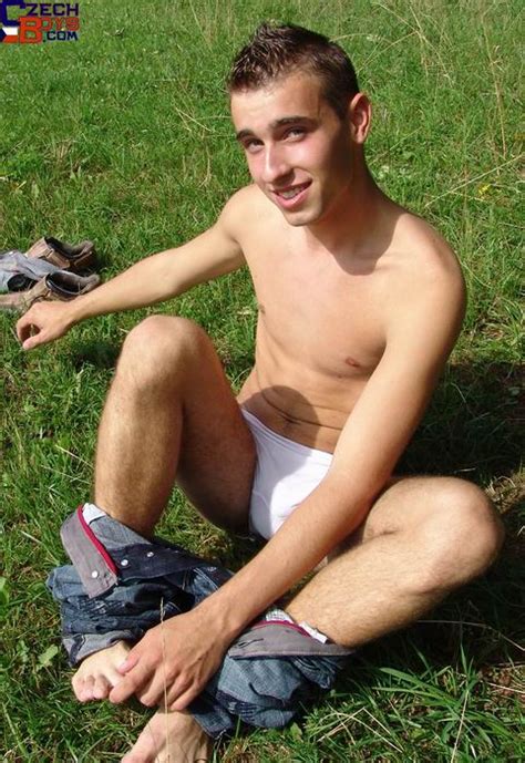 Handsome Czech Twink Naked In A Park