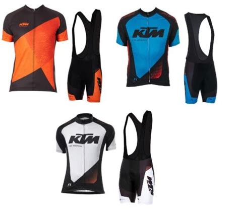 Ktm Team Men Cycling Jersey Bike Short Sleeve Shirts Bib Shorts Set