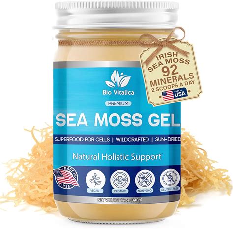 Sea Moss Gel By Biovitalica Irish Sea Moss Raw Organic Premium