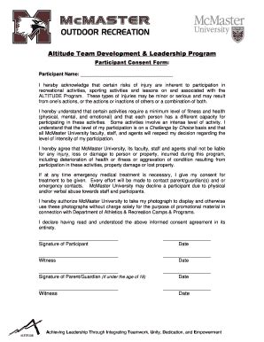 Fillable Online Rec Mcmaster Altitude Team Development Leadership