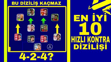 OYUNUN EN İYİ 10 HIZLI KONTRA ATAK DİZİLİŞİ NASIL SEÇİLİR EFOOTBALL