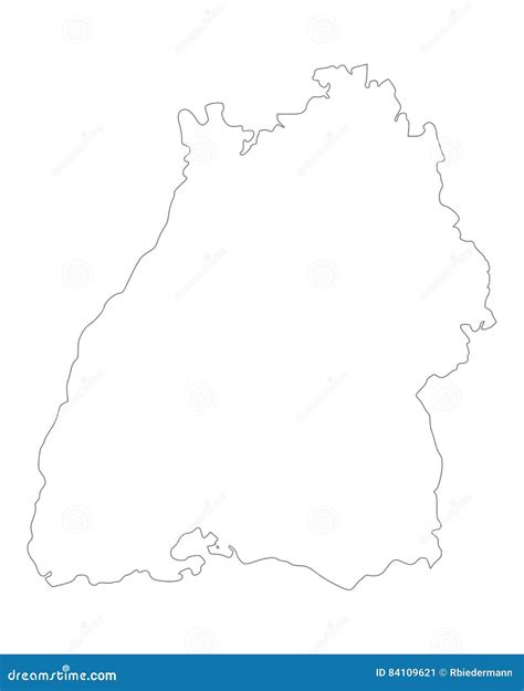 Map of Baden-Wuerttemberg stock vector. Illustration of gray - 84109621