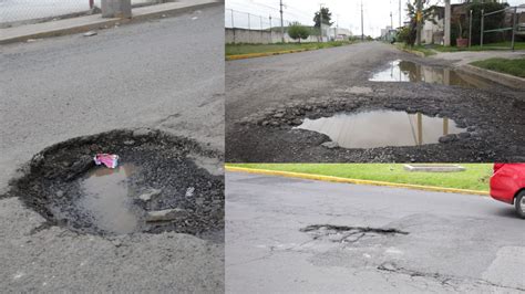 Toluca llena de baches así se ven las calles de la capital del Edomex