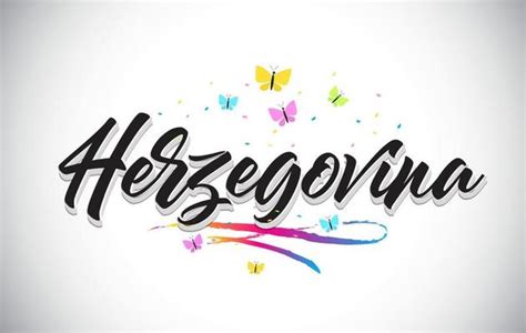 Herzegovina Welcome To Text With Watercolor Pink Brush Stroke 5038836