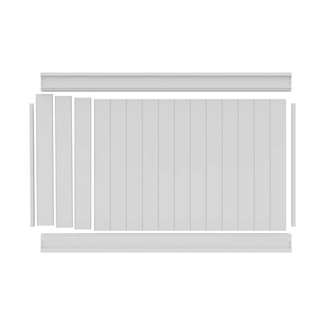 Veranda Linden H X W White Vinyl Privacy Fence Panel Kit