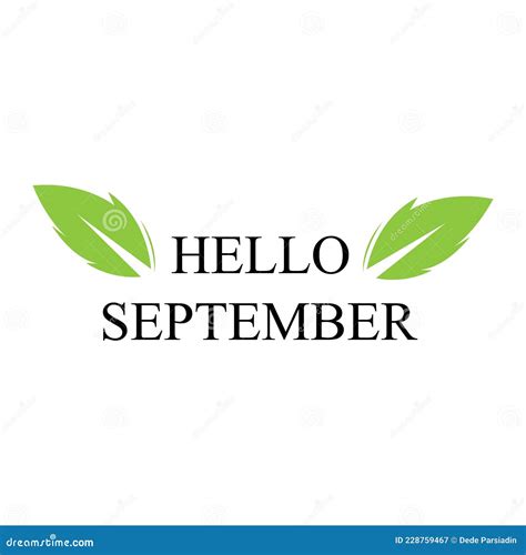 Hello September Logo Vector Illustration Design Template Stock ...