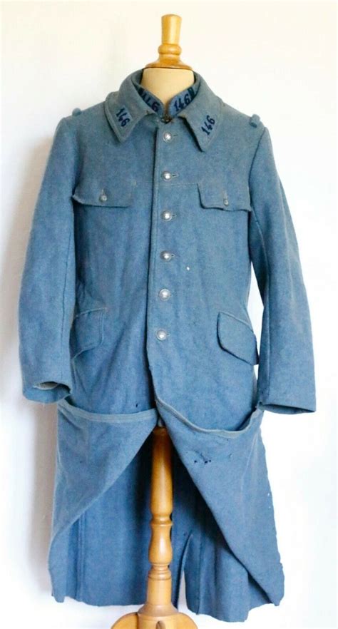 Capote Poiret d infanterie et vareuse bleu horizon modèle 1915 146